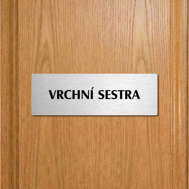 Vrchní sestra, 200x66mm, stříbrná popiska 